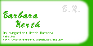 barbara merth business card